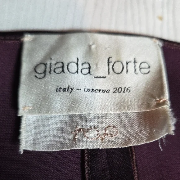 giada_forte Italy Inverno 2016Chic Satin Women's Purple Blouse.sz M. - Picture 4 of 9